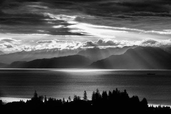 Sunset Alaska BL/W