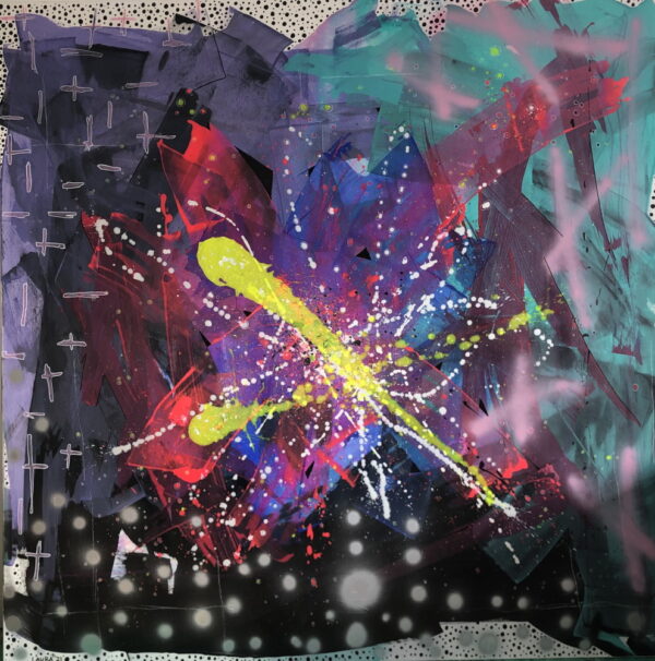 Explosion fo Feelings - Mixed Media on Canvas - 180x180
