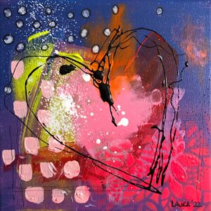 Love is in the Air II - Mixed Media on Canvas - 20x20.TINY